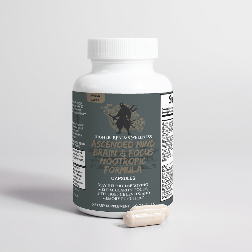 Brain & Focus Nootropic Formula | Bacopa, L-Tyrosine & GABA Blend