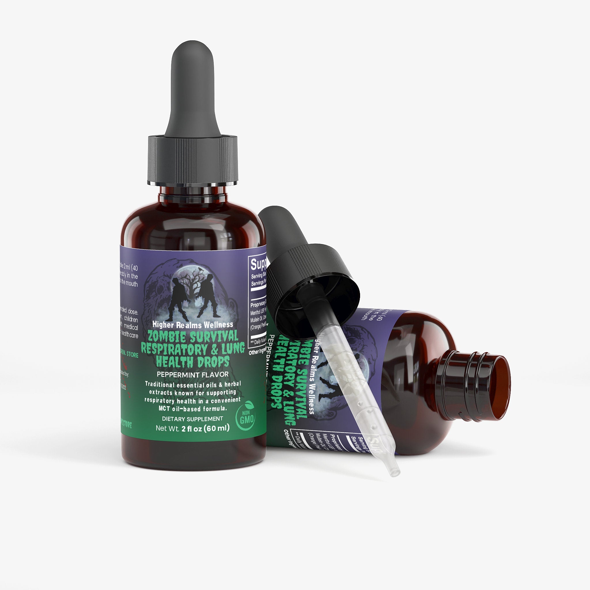 Respiratory & Lung Health Drops | Menthol, Mullein & Peppermint Blend