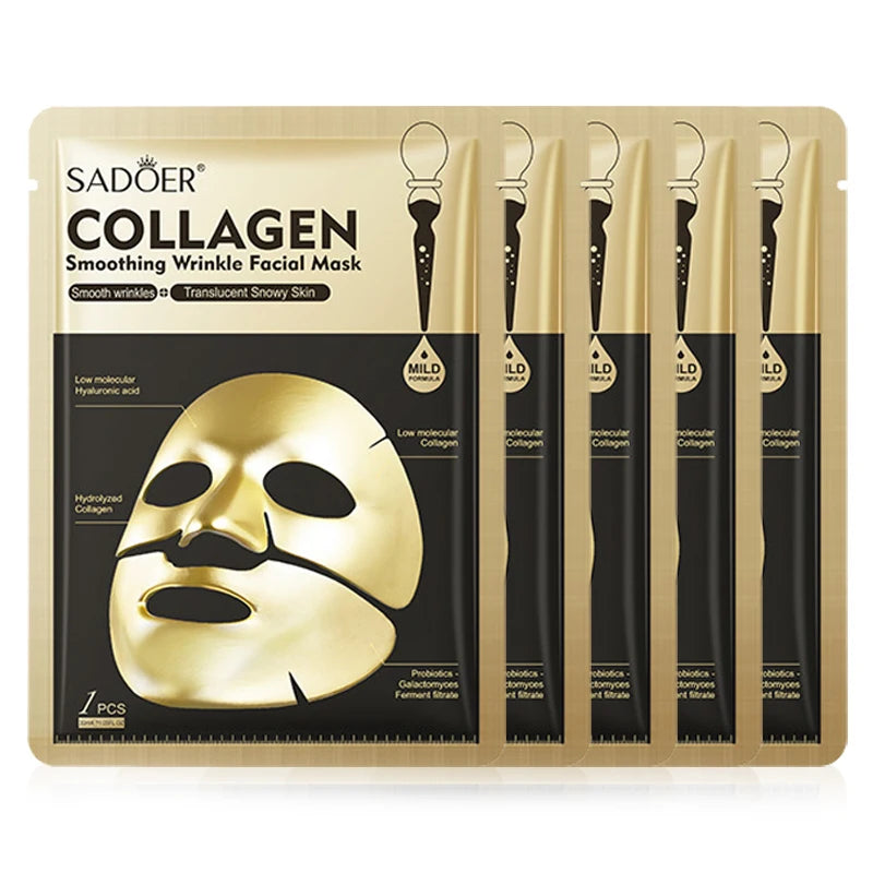 SADOER Golden Collagen Face Mask – Anti-Aging & Moisturizing Sheet Mask