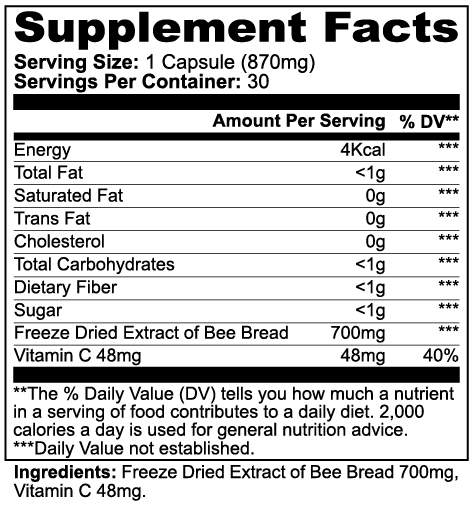 Bee Pearl | Freeze-Dried Bee Bread Extract | Energy, Immunity & Vitality