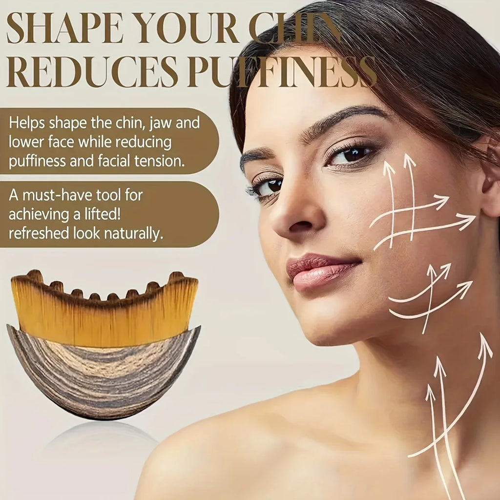 Lymphatic Contour Face Brush & Gua Sha Set – Jawline & Chin Sculpting