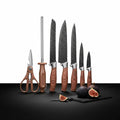 7-Piece Stainless Steel Chef Knife Set — Non-Stick Blades with Storage Case & Scissors