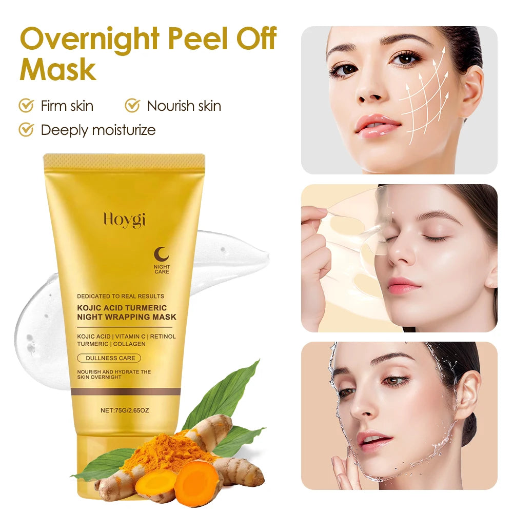 Collagen Overnight Peel-Off Face Mask – Deep Cleansing & Turmeric