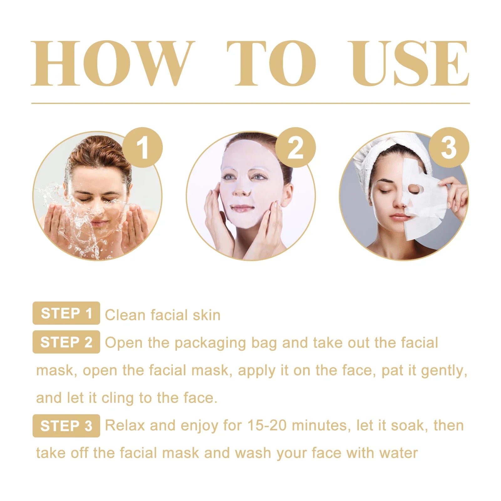 Collagen Anti-Wrinkle Facial Mask – Moisturizing & Brightening (10pcs)