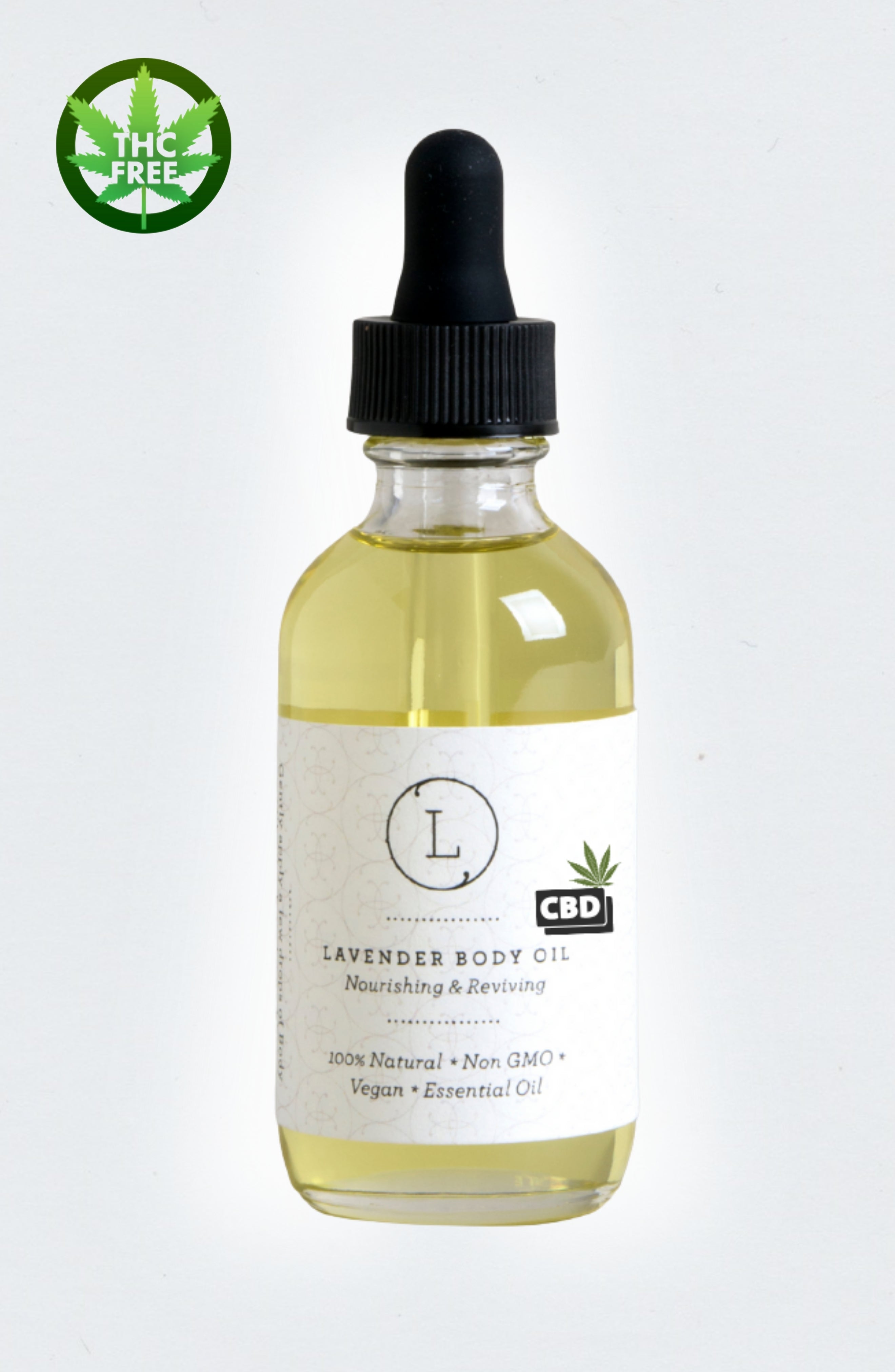 Lavender CBD Body Oil – Natural Moisturizing Skin Oil (THC Free, 2 oz)