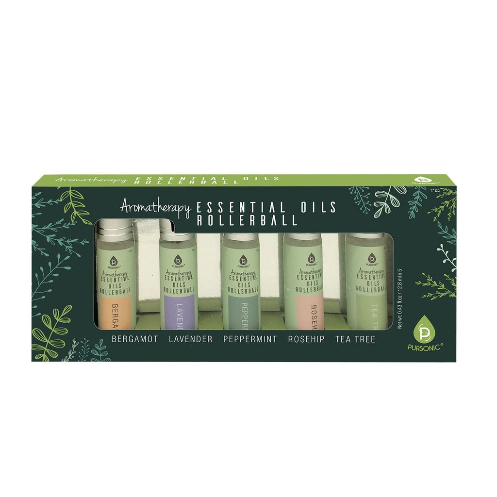 Aromatherapy Essential Oil Rollerball Set — 5 Pure Blends for Calm, Focus & Glow