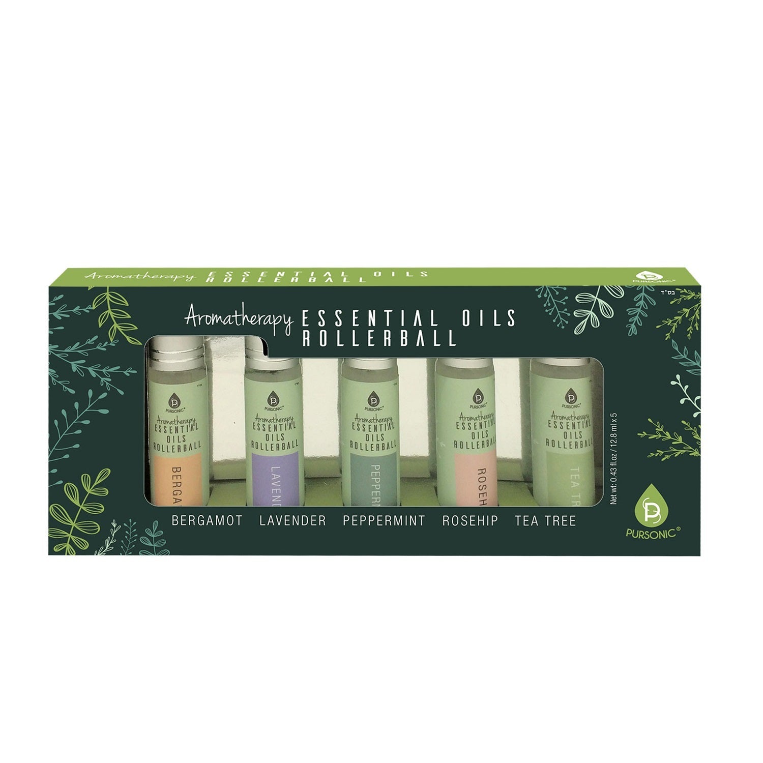 Aromatherapy Essential Oil Rollerball Set — 5 Pure Blends for Calm, Focus & Glow