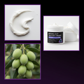 Banshee Otherworld Cosmetics products with a close-up of cream and a jar, set against a purple border.