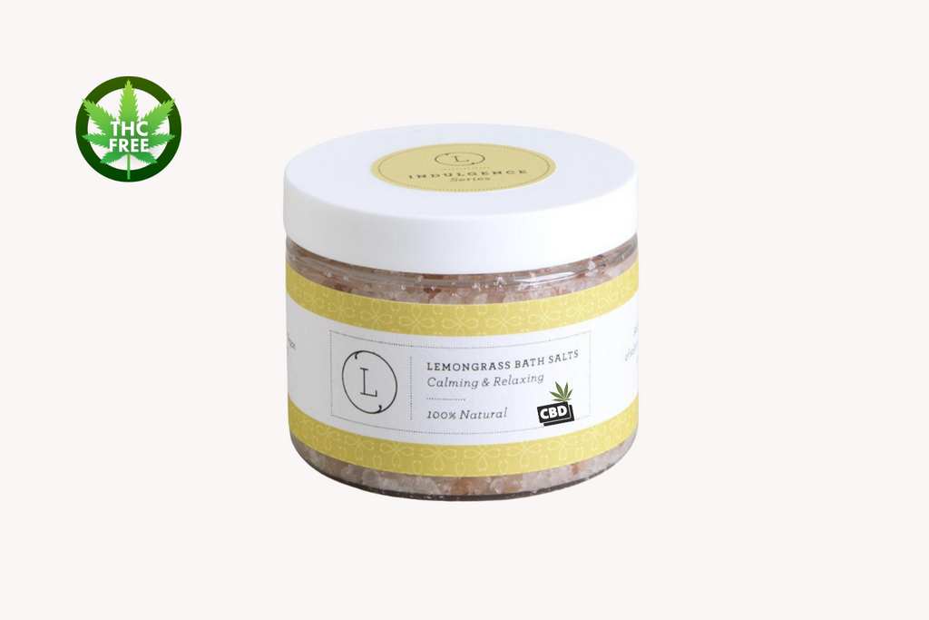 Grapefruit CBD Bath Salts Soak – Uplifting & Detoxifying (THC Free, 9 oz)