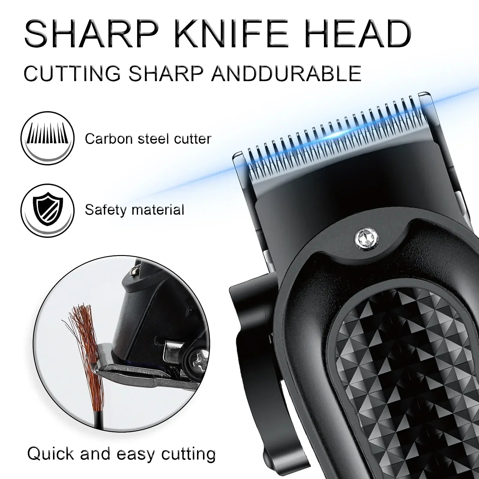 Electric Hair Clipper & Beard Trimmer – USB Cordless Precision Grooming Tool for Men
