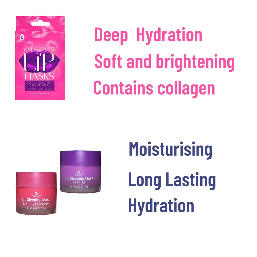Lip Care Luxe Collection | 6 Hydrating Lip Masks + 2 Overnight Sleeping Masks