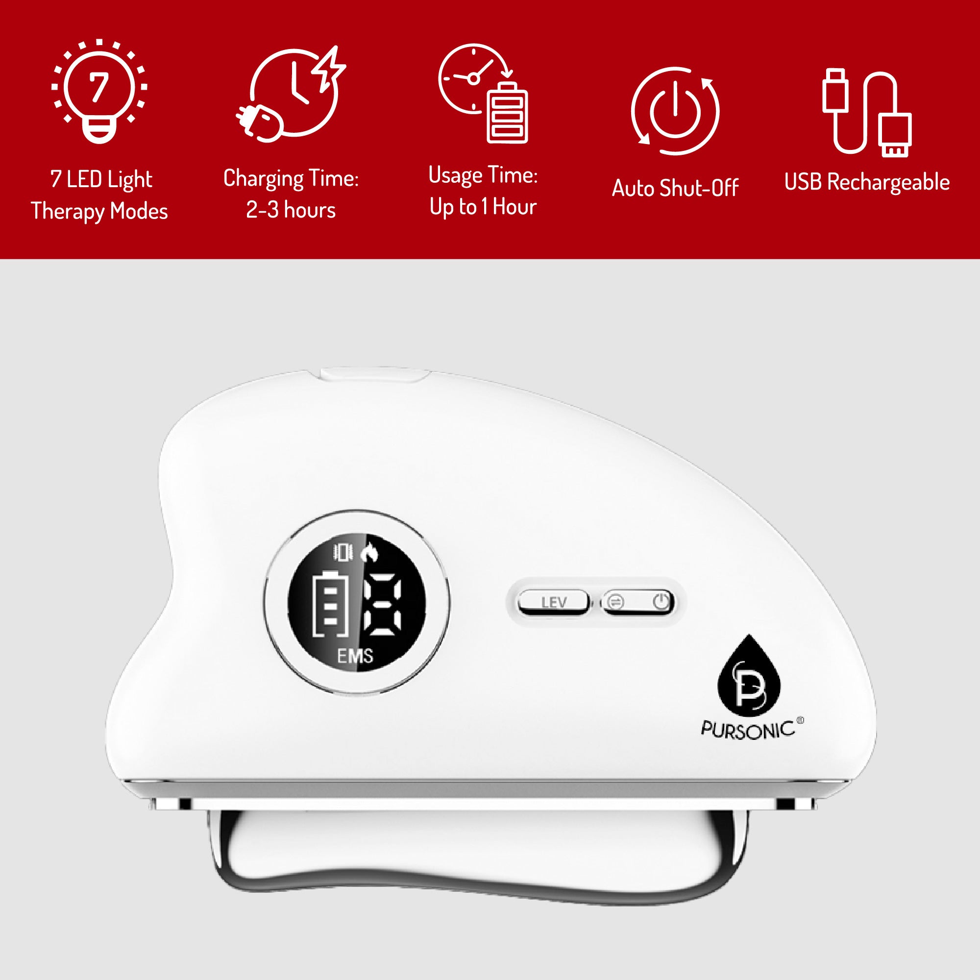 7-in-1 LED Light Therapy Device + Neck & Face Sculpting Wand | Anti-Aging Skincare Set