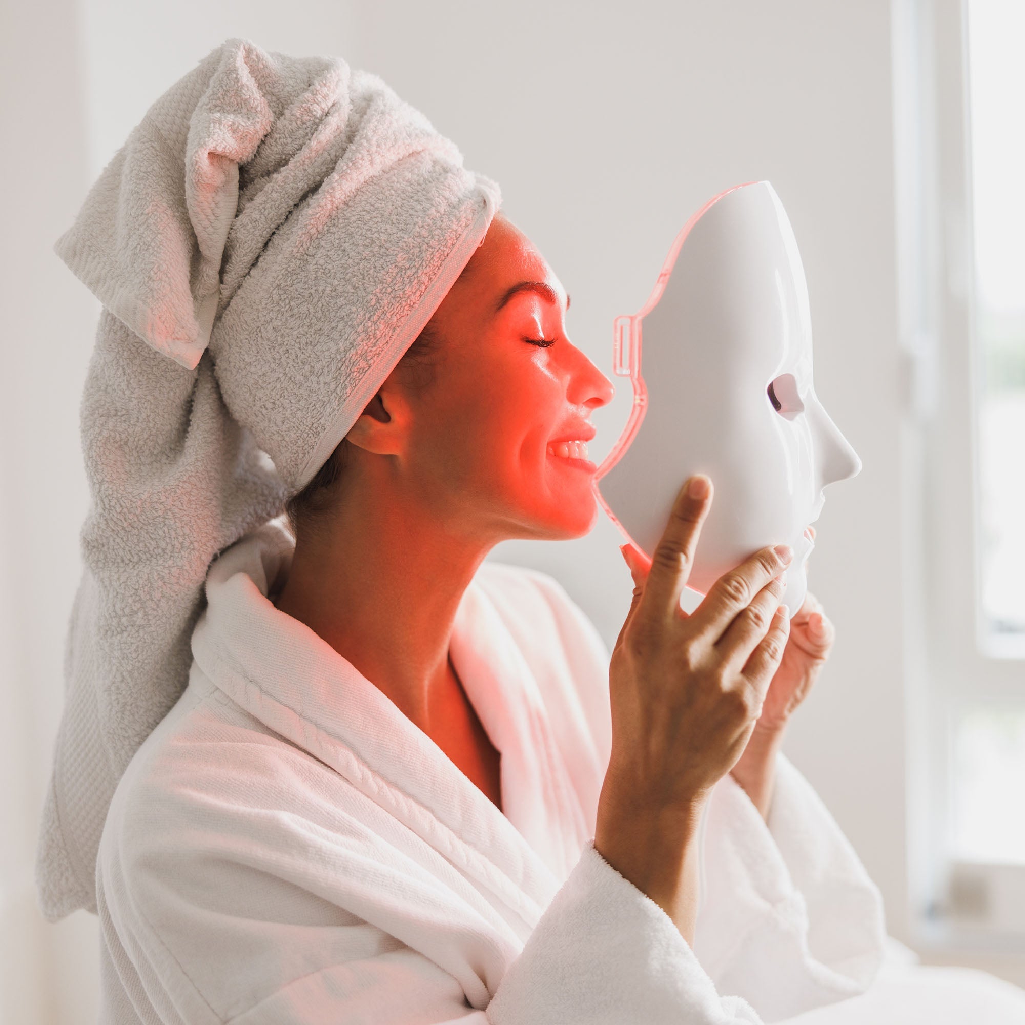 7-in-1 LED Light Therapy Face Mask & 5-in-1 LED Roller Massager Bundle
