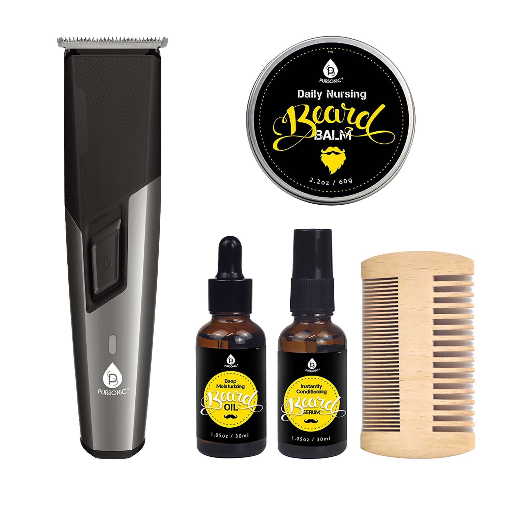 Mario Lopez Men's Grooming & Beard Care Bundle — Clipper, Trimmer, Beard Oil, Balm & More