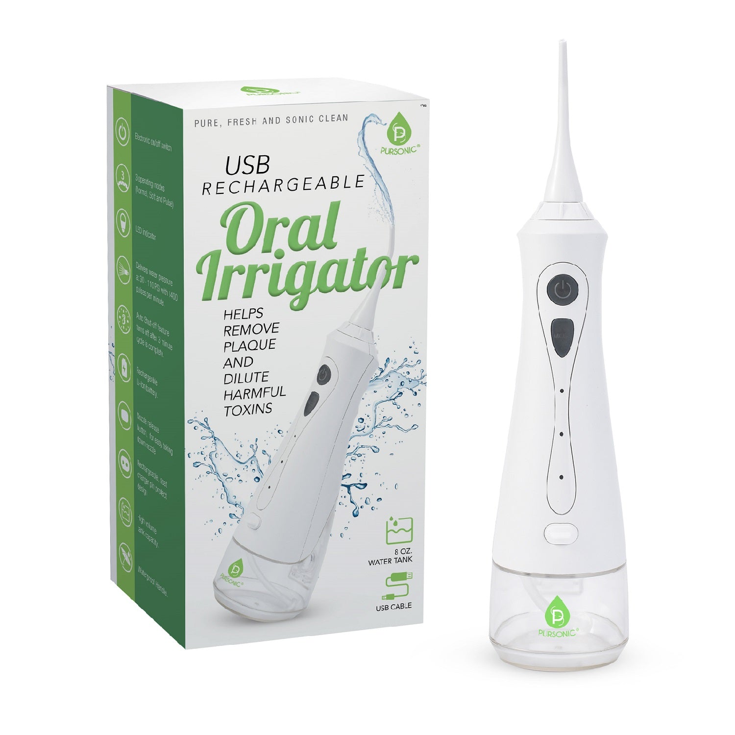 USB Rechargeable Water Flosser — 3-Mode Oral Irrigator for Brighter, Healthier Teeth