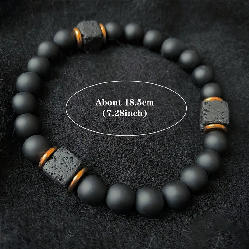 Natural Stone Bead Bracelet — Healing Gemstone Jewelry for Women & Men