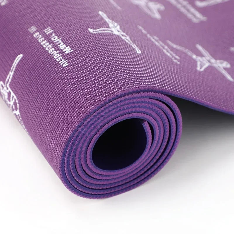 Non-Slip PVC Fitness Mat — Yoga, Pilates & Gym Workouts, 173cm