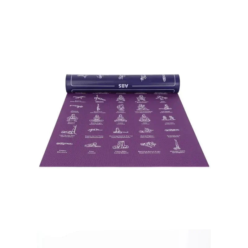 Non-Slip PVC Fitness Mat — Yoga, Pilates & Gym Workouts, 173cm