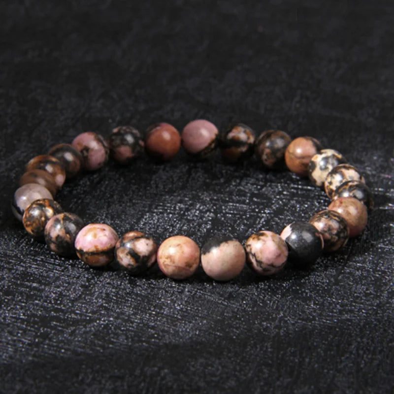 Natural Gemstone Chakra Bracelet – 8mm Crystal Healing Beaded Jewelry