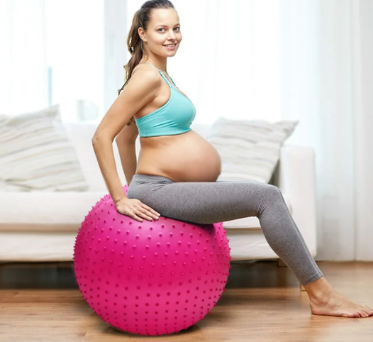 Anti-Burst Yoga Ball | 75cm Pilates & Balance Training Ball – Pink