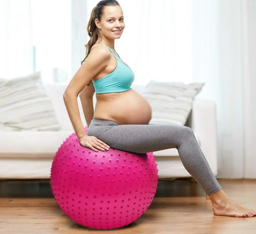 Anti-Burst Yoga Ball | 75cm Pilates & Balance Training Ball – Pink