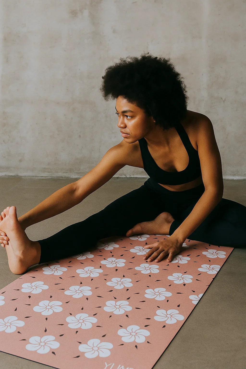 Kumiko Yoga Mat – 6mm Non-Slip Eco-Friendly Latex-Free Mat (Tan)