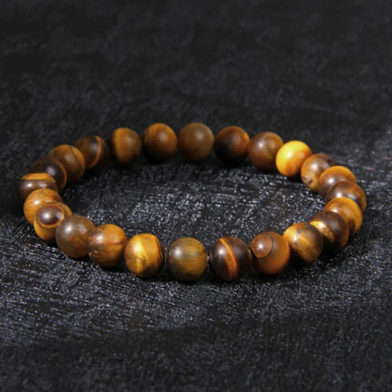Natural Gemstone Chakra Bracelet – 8mm Crystal Healing Beaded Jewelry