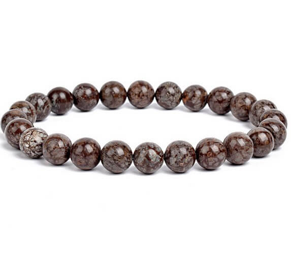 Natural Agate Yoga Bracelet — 8mm Gemstone Beads, Unisex