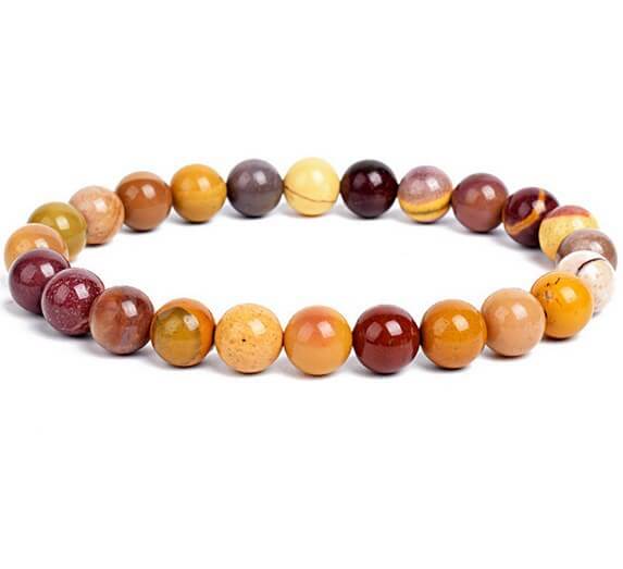 Natural Agate Yoga Bracelet — 8mm Gemstone Beads, Unisex