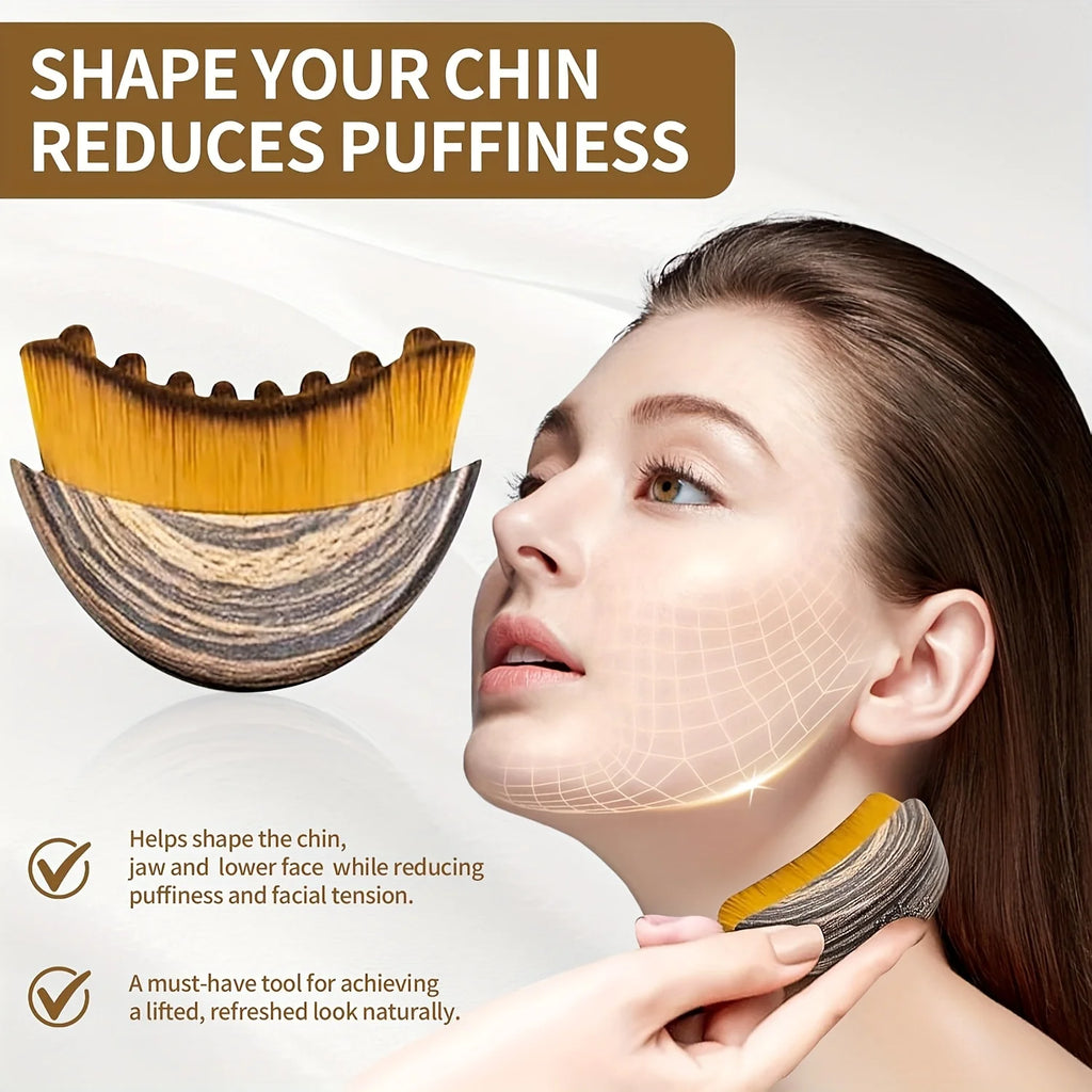 Lymphatic Contour Face Brush & Gua Sha Set – Jawline & Chin Sculpting