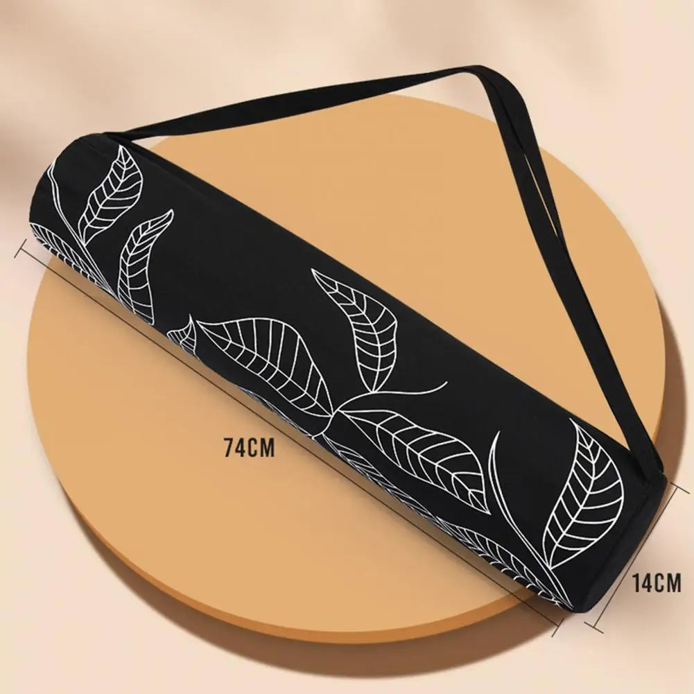 Waterproof Yoga Mat Bag – Large Leaf Print Gym Duffel for Yoga & Pilates