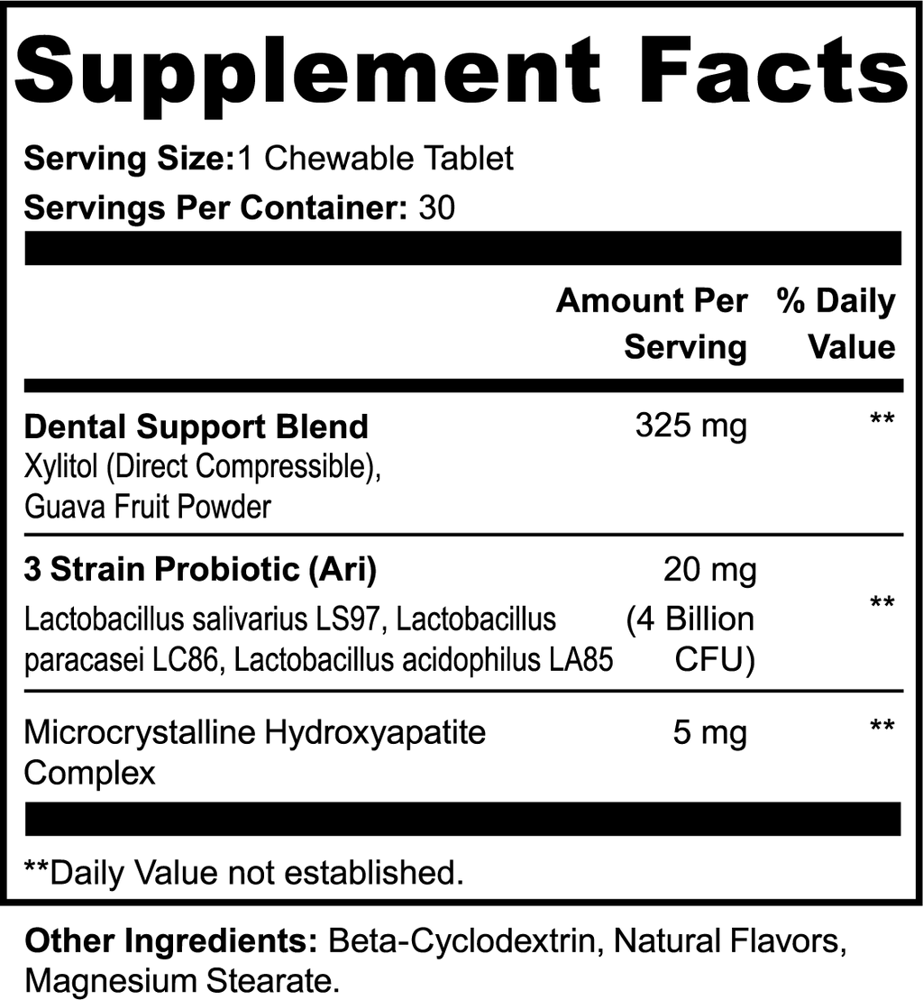 Dental Defense Oral Health Chewables | Probiotic & Enamel Support