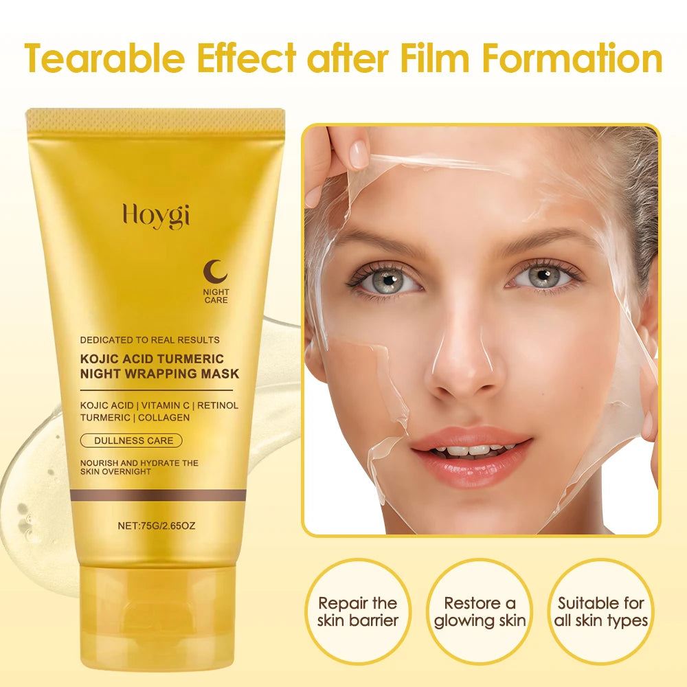 Collagen Overnight Peel-Off Face Mask – Deep Cleansing & Turmeric