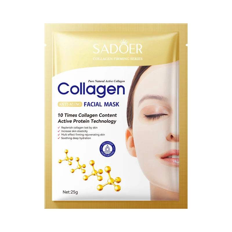 Collagen Anti-Wrinkle Facial Mask – Moisturizing & Brightening (10pcs)