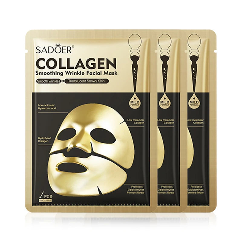 SADOER Golden Collagen Face Mask – Anti-Aging & Moisturizing Sheet Mask
