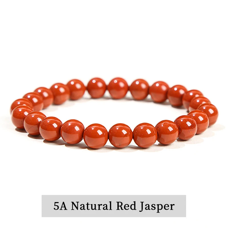 JD Natural Stone Beads Bracelet Amethyst Tiger Eye Crystal Quartz Agate Gem Beads Bangles Women Men Reiki Healling Jewelry Gift