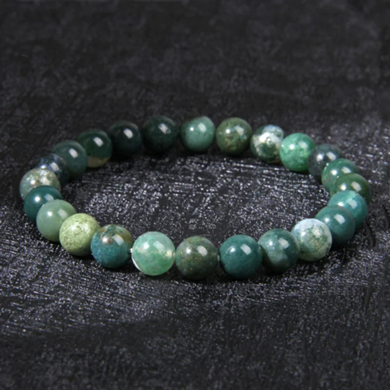 Natural Gemstone Chakra Bracelet – 8mm Crystal Healing Beaded Jewelry