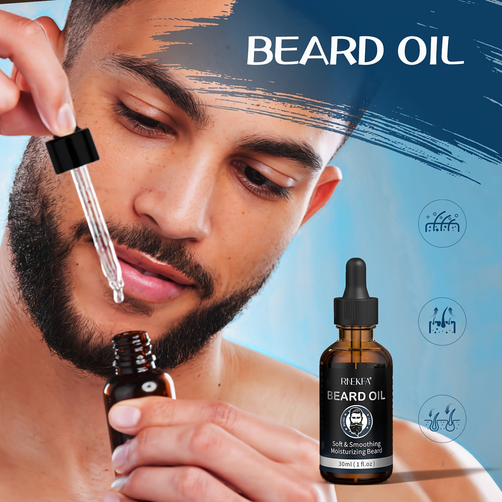 Complete Beard Grooming Kit for Men – Oil, Balm, Brush, Comb & Scissors Set