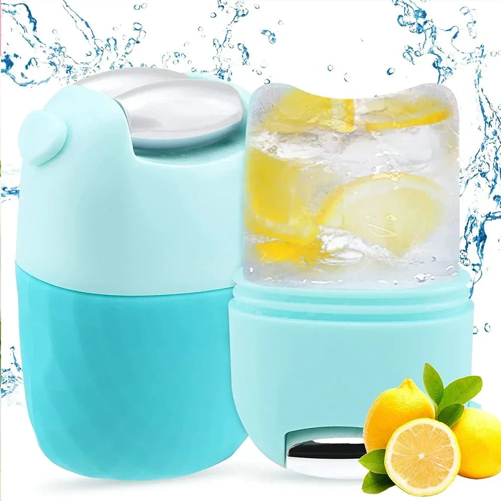 2-in-1 Ice Roller & Silicone Cleansing Face Brush — Sculpt, Cleanse & Glow