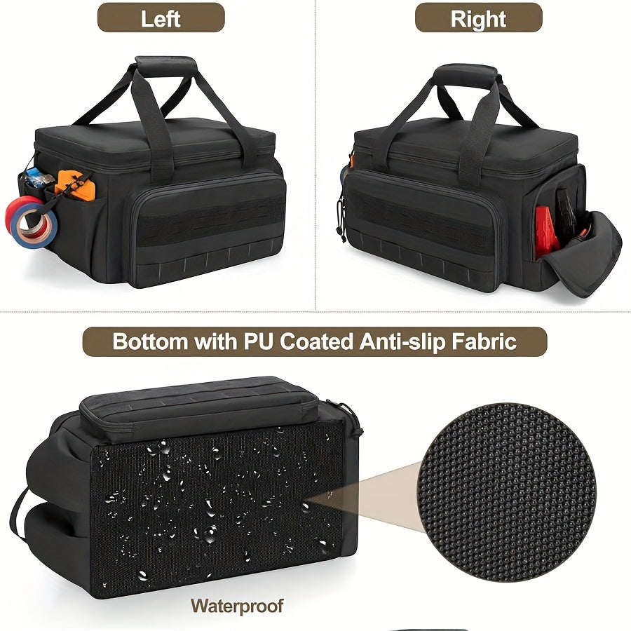 Heavy-Duty Waterproof Tool Organizer Bag – Multi-Pocket Shoulder Tote for Men