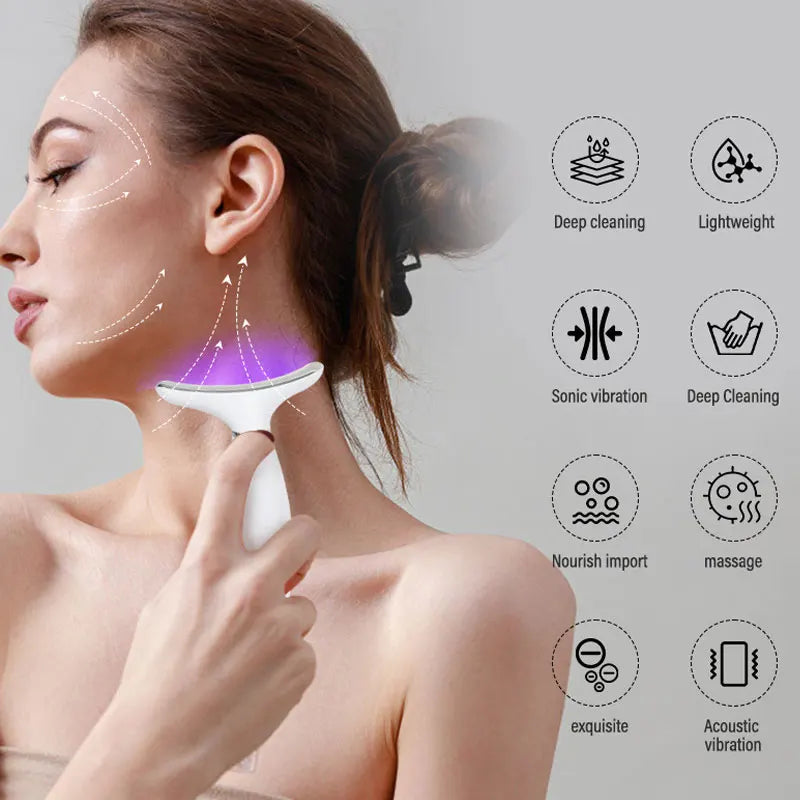 7-Color EMS Facial & Neck Massager – Micro-Current Beauty Device