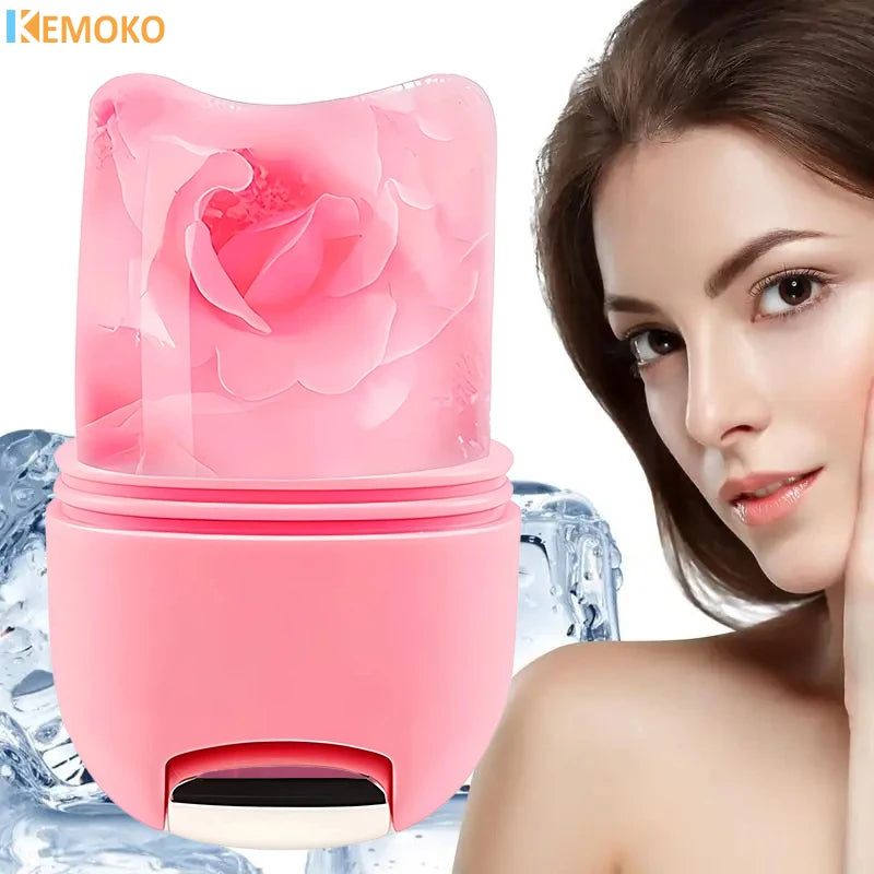 2-in-1 Ice Roller & Silicone Cleansing Face Brush — Sculpt, Cleanse & Glow