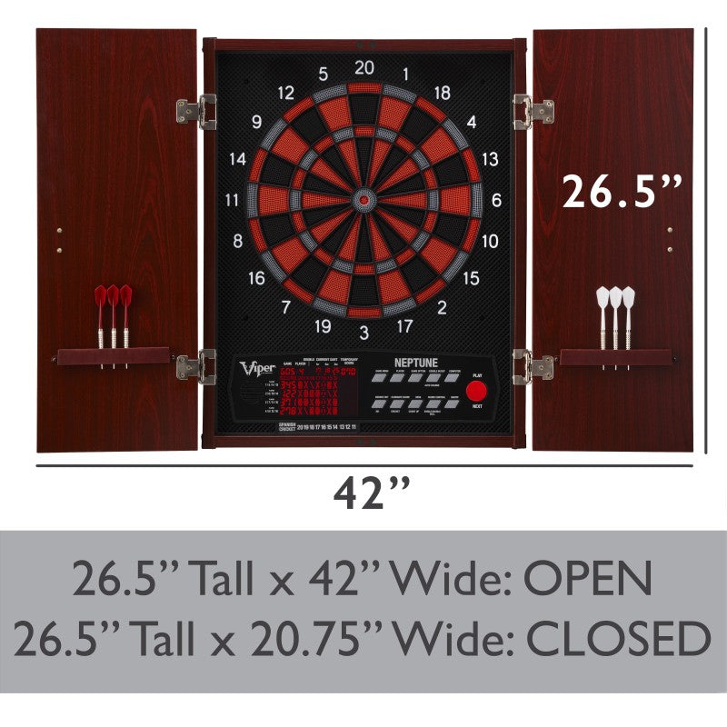 Electronic Dartboard & Cabinet Set | 57 Games, 16 Players – Perfect Dad Gift