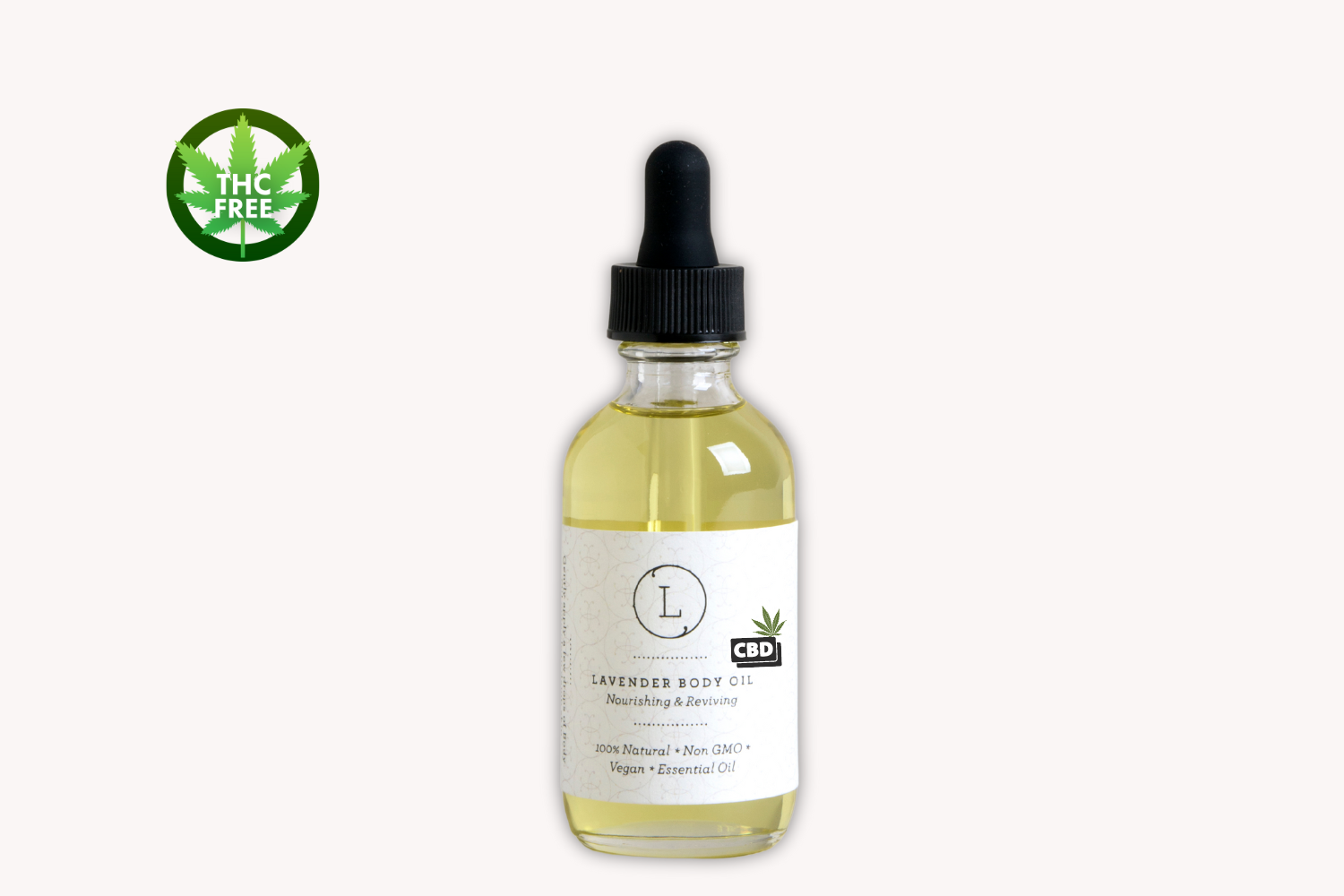 Lavender CBD Body Oil – Natural Moisturizing Skin Oil (THC Free, 2 oz)