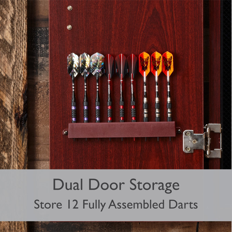 Electronic Dartboard & Cabinet Set | 57 Games, 16 Players – Perfect Dad Gift