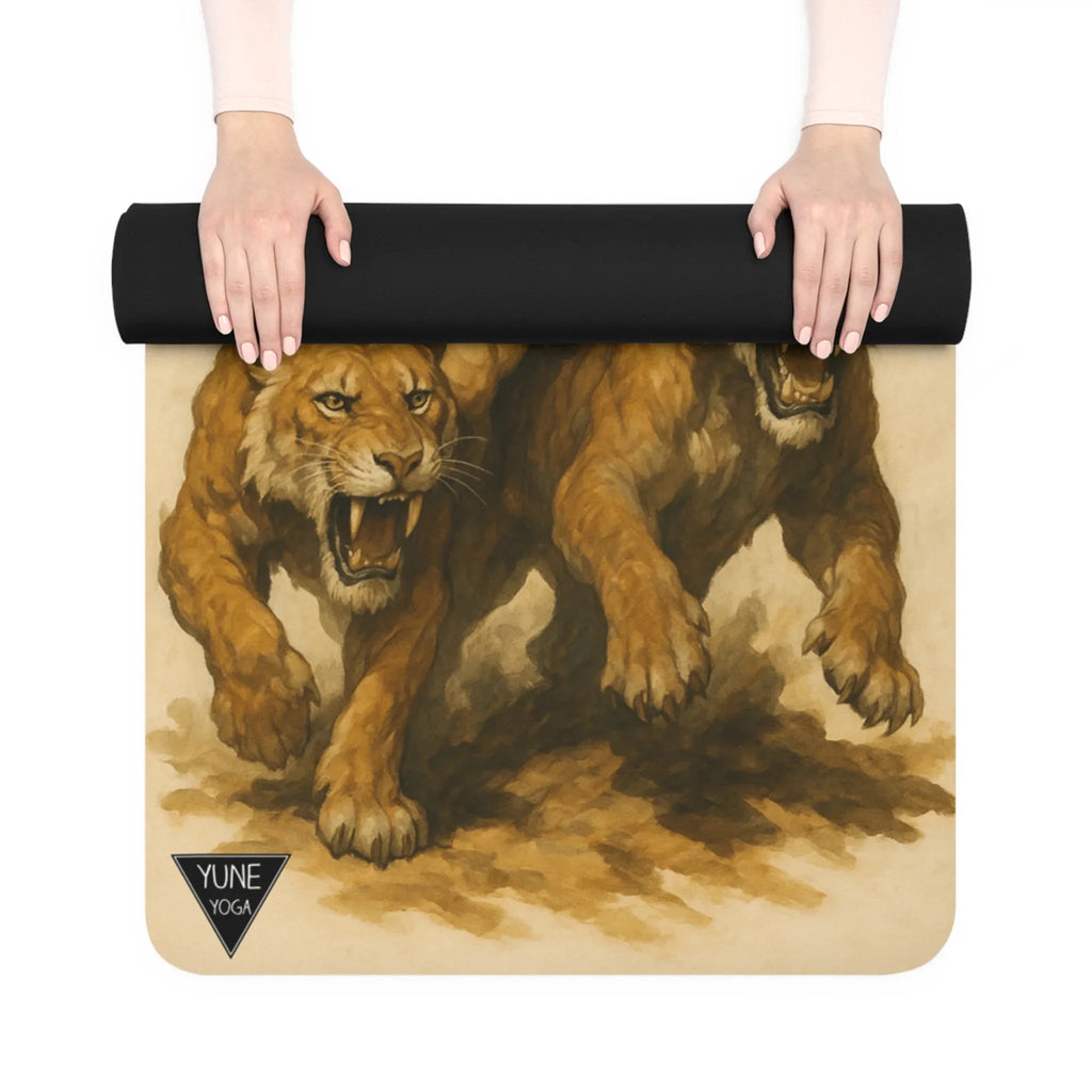 Sabertooth Warrior Yoga Mat – 3mm Microfiber Suede Non-Slip Mat