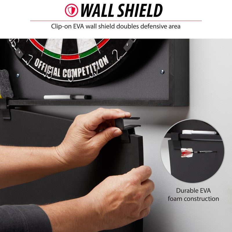 Sisal Dartboard & Backboard Set | Built-In Scoreboard, Storage & Wall Protector