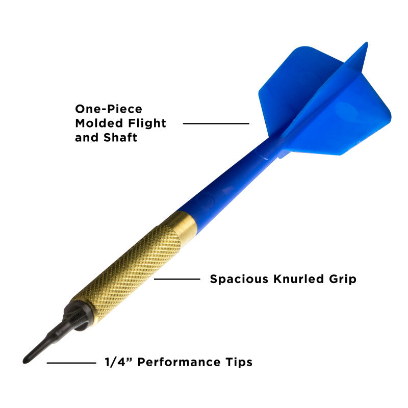 Steel Bar Darts Set of 45 | 16g Knurled Grip, 4 Colors – Game Room Ready